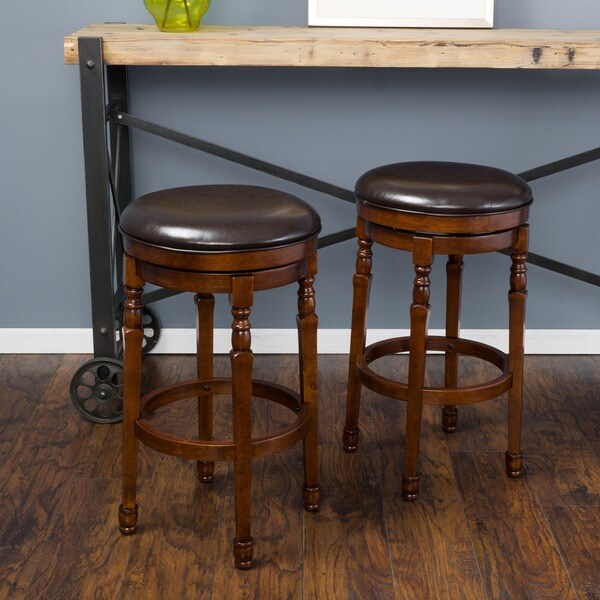 Pa 31 Inch Bonded Leather Swivel Barstool Set Of 2 By Pa 31 Inch Bonded Leather Swivel Barstool Set Of 2 By Christopher Knight
