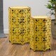 preview thumbnail 10 of 13, Parrish Iron Accent Tables (Set of 2) by Christopher Knight Home Antique Yellow