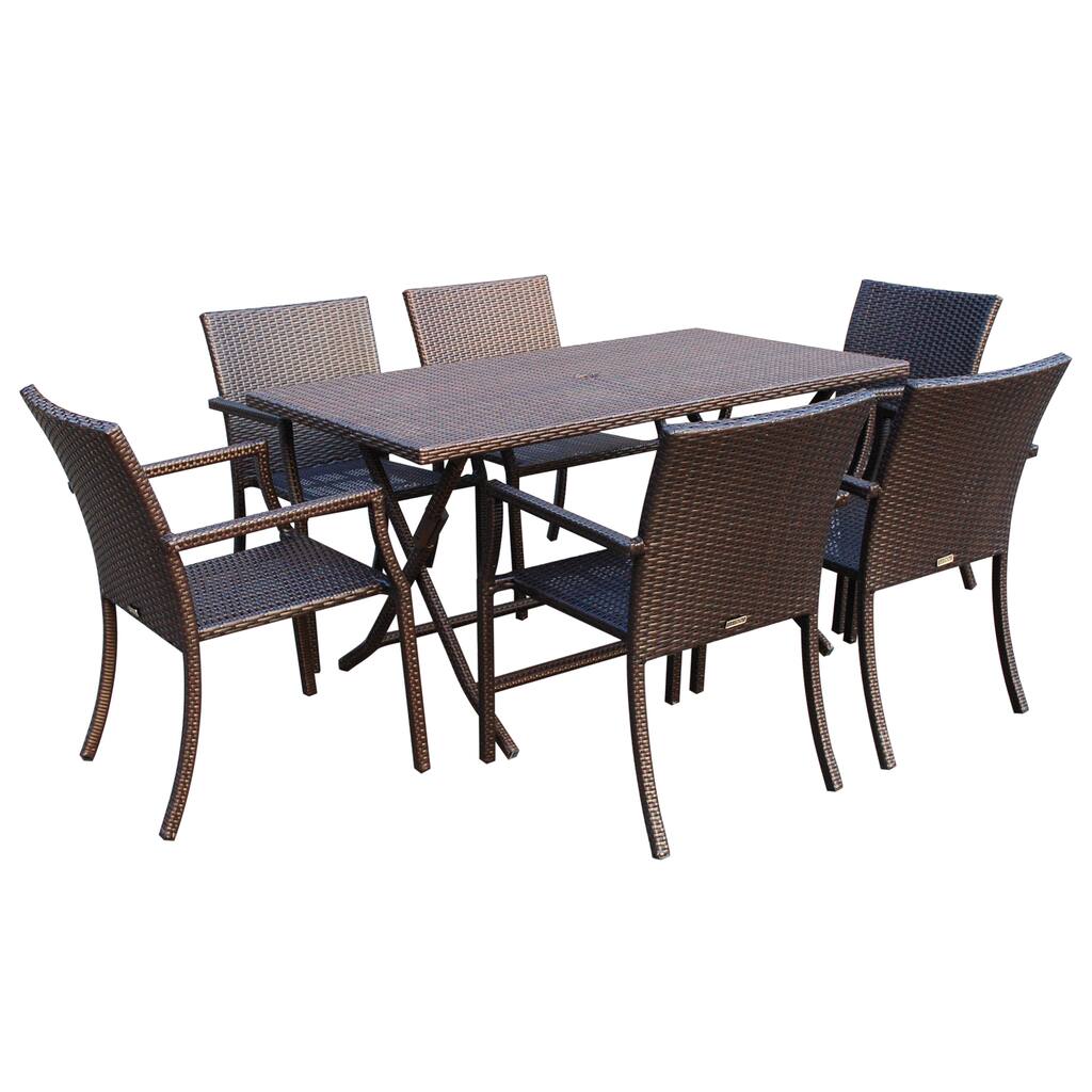 7-piece Resin Wicker Dining Set