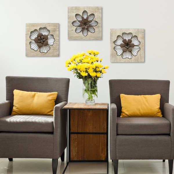 Shop Copper Grove Kula Rustic Flower Wall Decor - Free ...