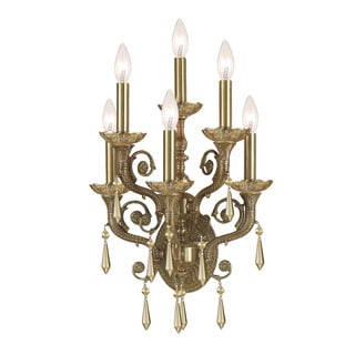 Crystorama Traditional 1-light Aged Brass Wall Sconce ... Crystorama Traditional 1-light Aged Brass Wall Sconce ... on Aged Brass Wall Sconce id=51118
