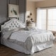 preview thumbnail 6 of 8, Copper Grove Daisy Modern Button Tufted Headboard Full - Greyish Beige