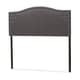 preview thumbnail 3 of 2, Copper Grove Daisy Modern Dark Grey Upholstered Headboard