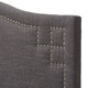 preview thumbnail 4 of 2, Copper Grove Daisy Modern Dark Grey Upholstered Headboard