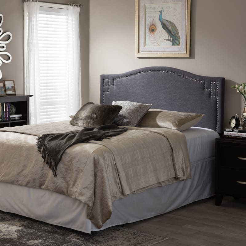 Copper Grove Daisy Modern Dark Grey Upholstered Headboard - Queen