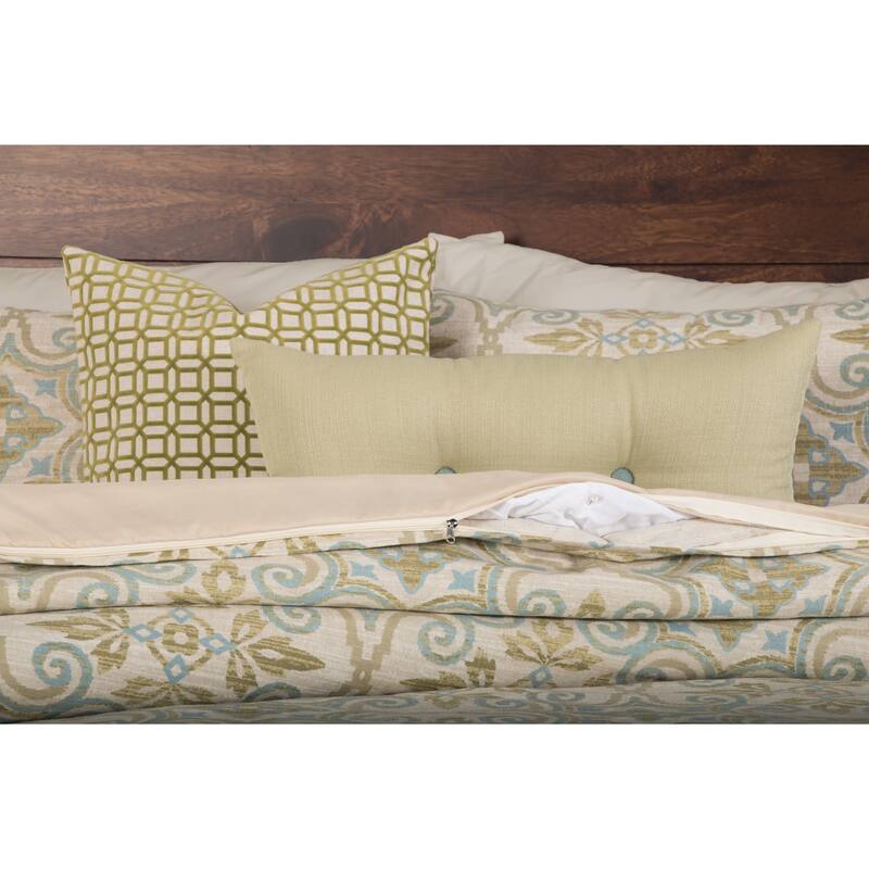 Siscovers Sumatra Citron 6-piece Linen Duvet Set with Duvet Insert