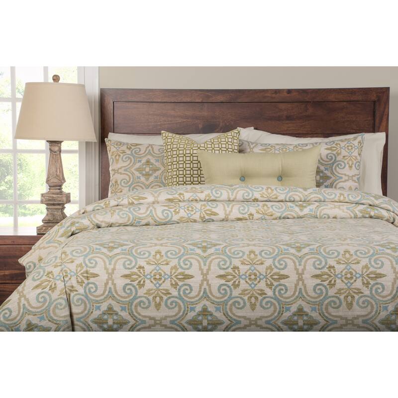 Siscovers Sumatra Citron 6-piece Linen Duvet Set with Duvet Insert