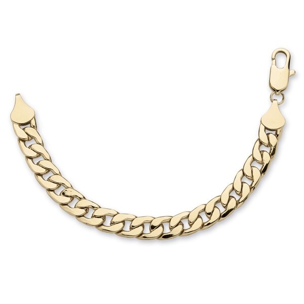 Shop Men's Gold Tone CurbLink Chain Necklace (15mm), 9" Free