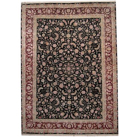 Handmade One-of-a-Kind Kashan Wool and Silk Rug (India) - 8'8 x 11'8