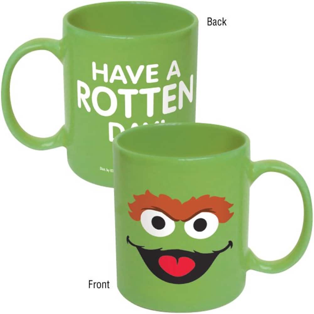Oscar The Grouch Have A Rotten Day Ceramic Sesame Street Coffee Mug
