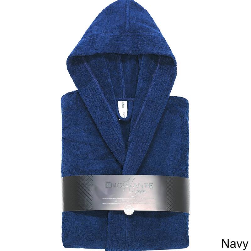 Depera Luxury Extra Soft Turkish Hooded Bathrobe - Navy Blue