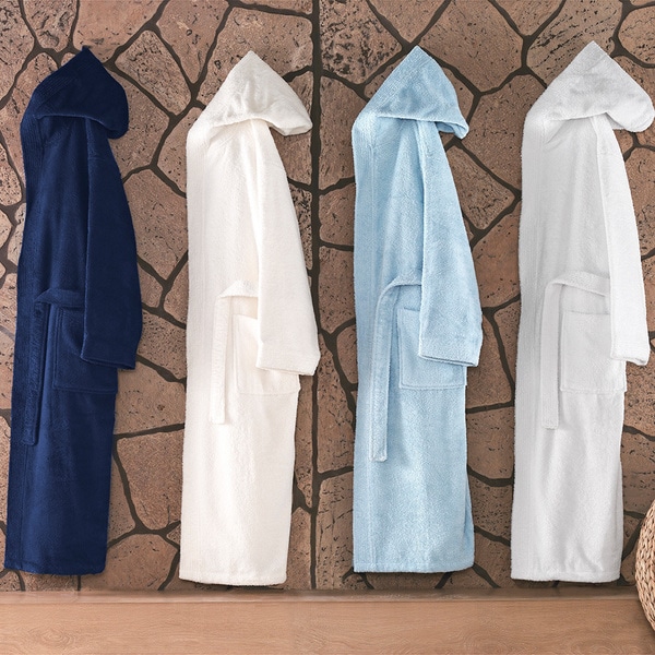 Enchante Luxury Extra Soft Turkish Hooded Bathrobe   18297194