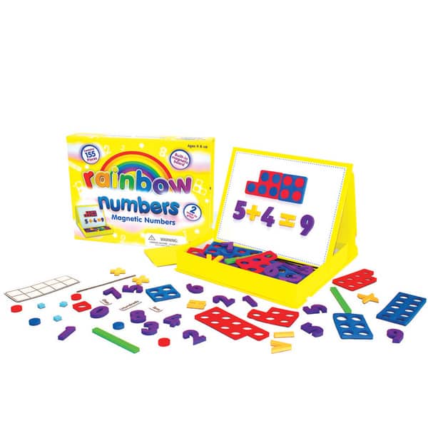 slide 1 of 1, Junior Learning Rainbow Numbers Magnetic Numbers, 155 Pieces - Multi