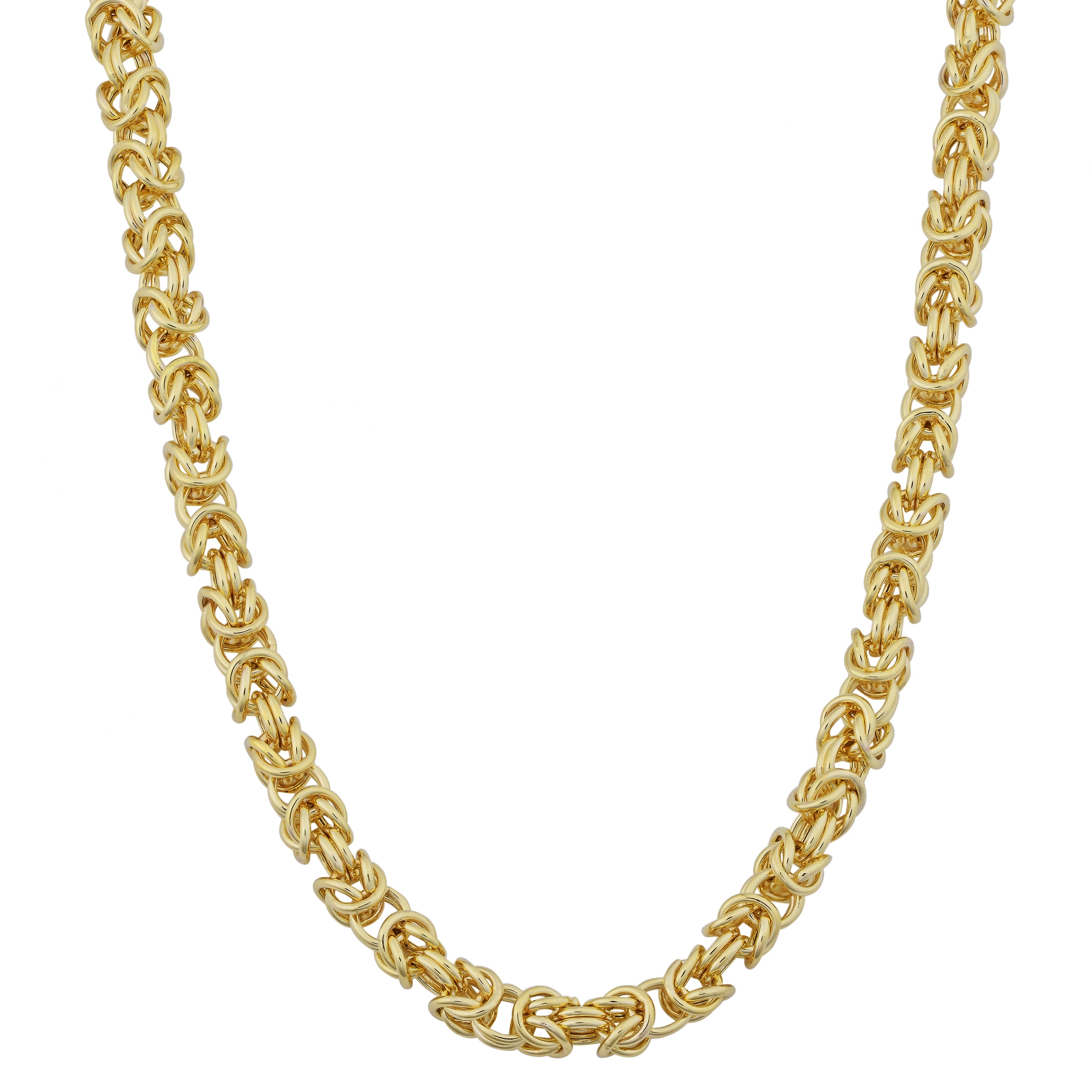 Au Naturale 10k Yellow Gold 3.6-mm High Polish Square Byzantine Necklace (18 or 20 inches)