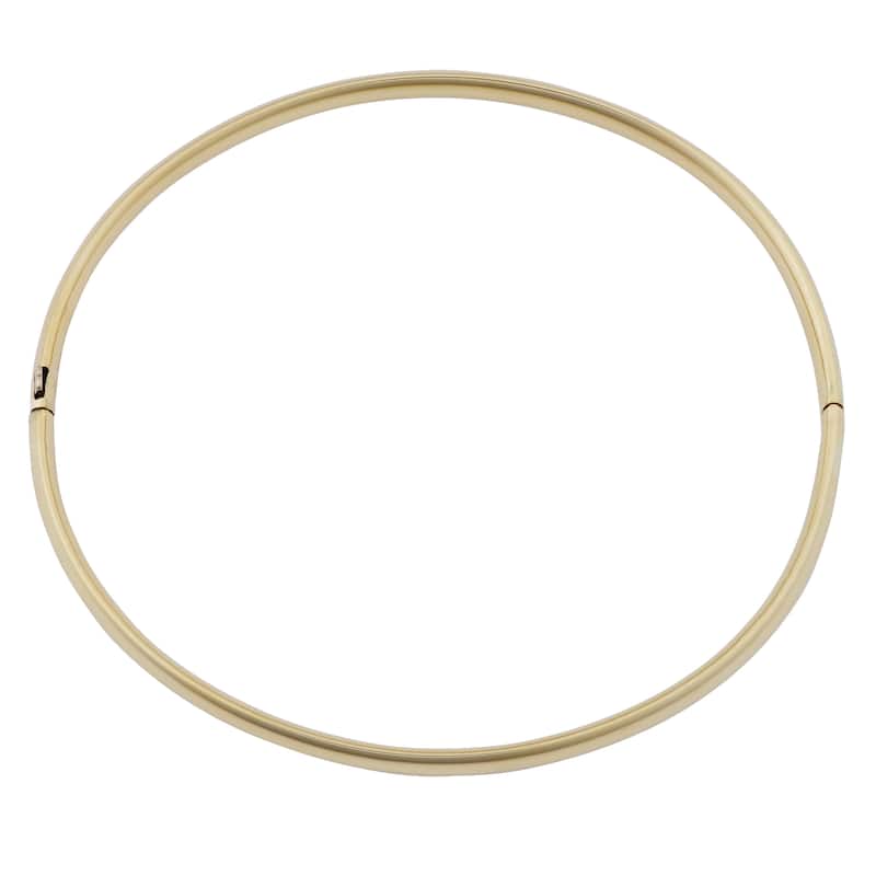Fremada 14k Yellow Gold 8-mm High Polish Hinged Bangle