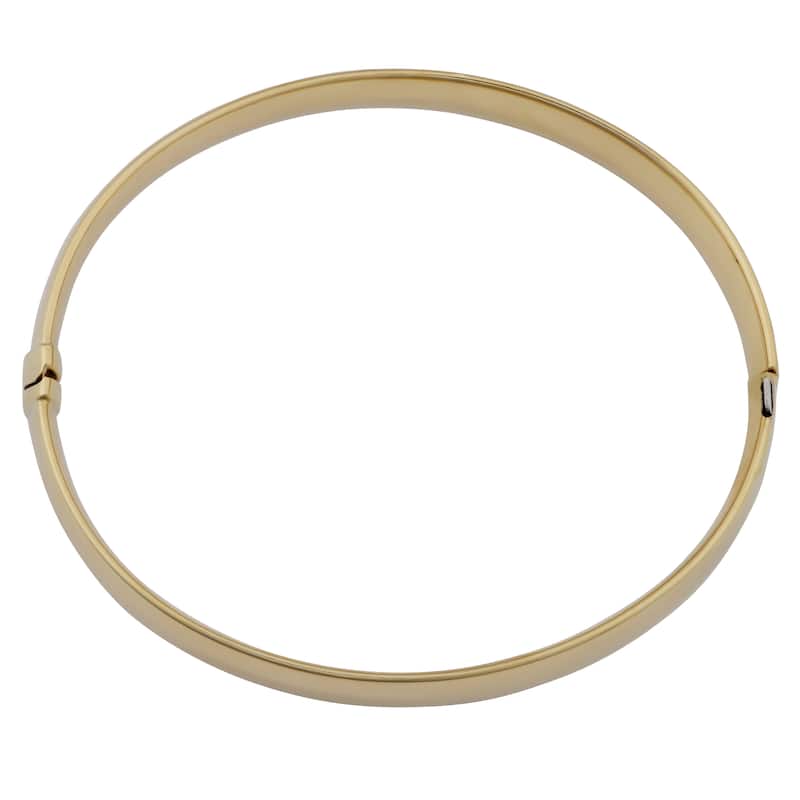 Fremada 14k Yellow Gold 6-mm High Polish Hinged Bangle