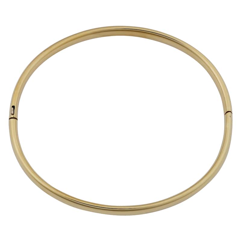 Fremada 14k Yellow Gold 4-mm High Polish Hinged Bangle