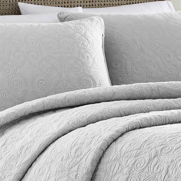 laura ashley felicity quilt set grey king