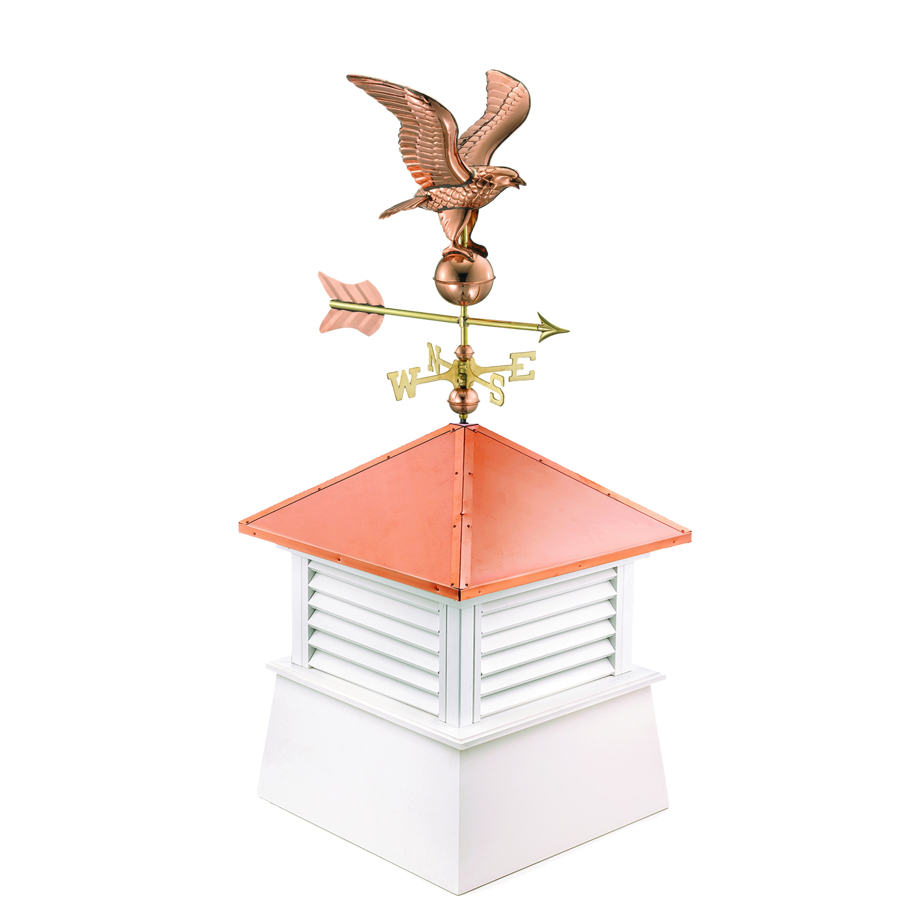 26-inch Square Manchester Vinyl Cupola with Cottage Eagle by Good Directions