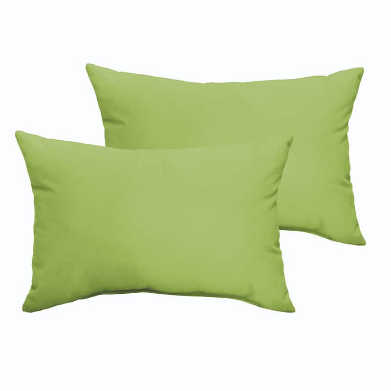 Sorra Home Sloane Apple Green 12 x 24-inch Indoor/ Outdoor Knife Edge Pillow Set