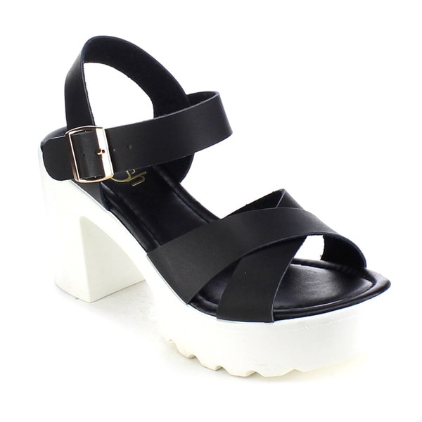 Beston AB22 Women's Lug Sole Chunky Sandals - Free Shipping On Orders ...