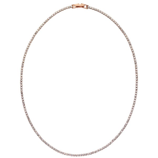 Isla Simone - Crystal Single Row Necklace in Assorted Colors. Opens flyout.