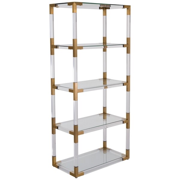 safavieh couture high line collection hayley bronze brass acrylic storage bookshelf - Acrylic Bookshelves safavieh couture high line collection hayley bronze brass acrylic storage bookshelf - Acrylic Bookshelves