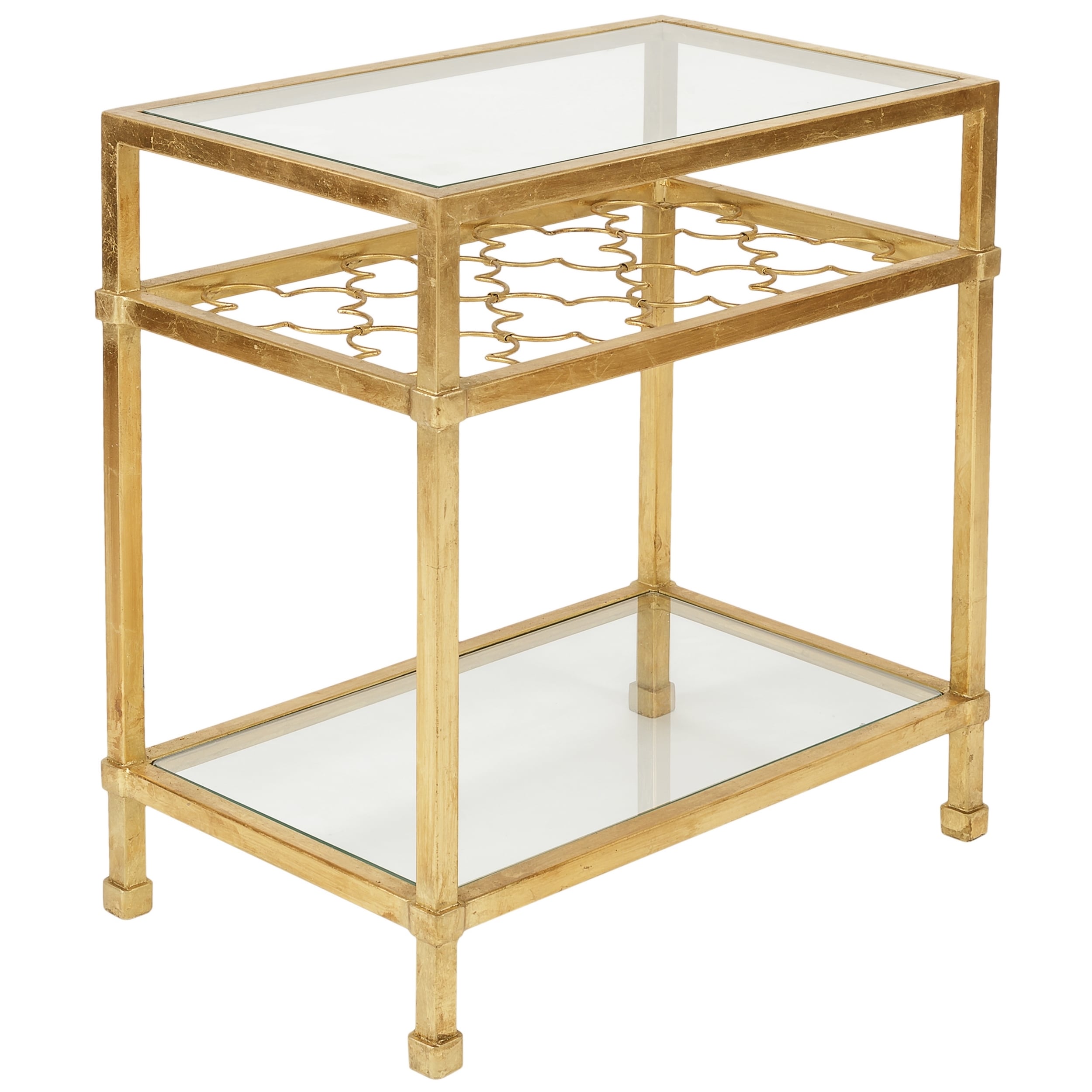 Safavieh Couture High Line Collection Hanzel Gold Leaf Side Table Safavieh Couture High Line Collection Hanzel Gold Leaf Side Table