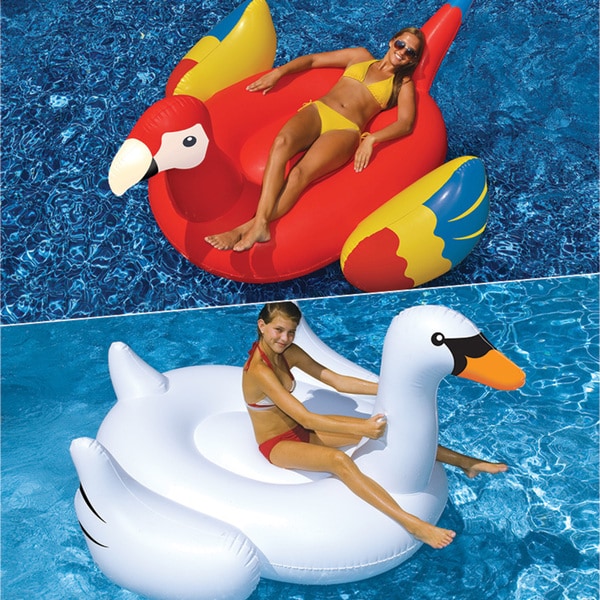 Swimline Giant Swan and Giant Parrot 2-Pack for Swimming Pools