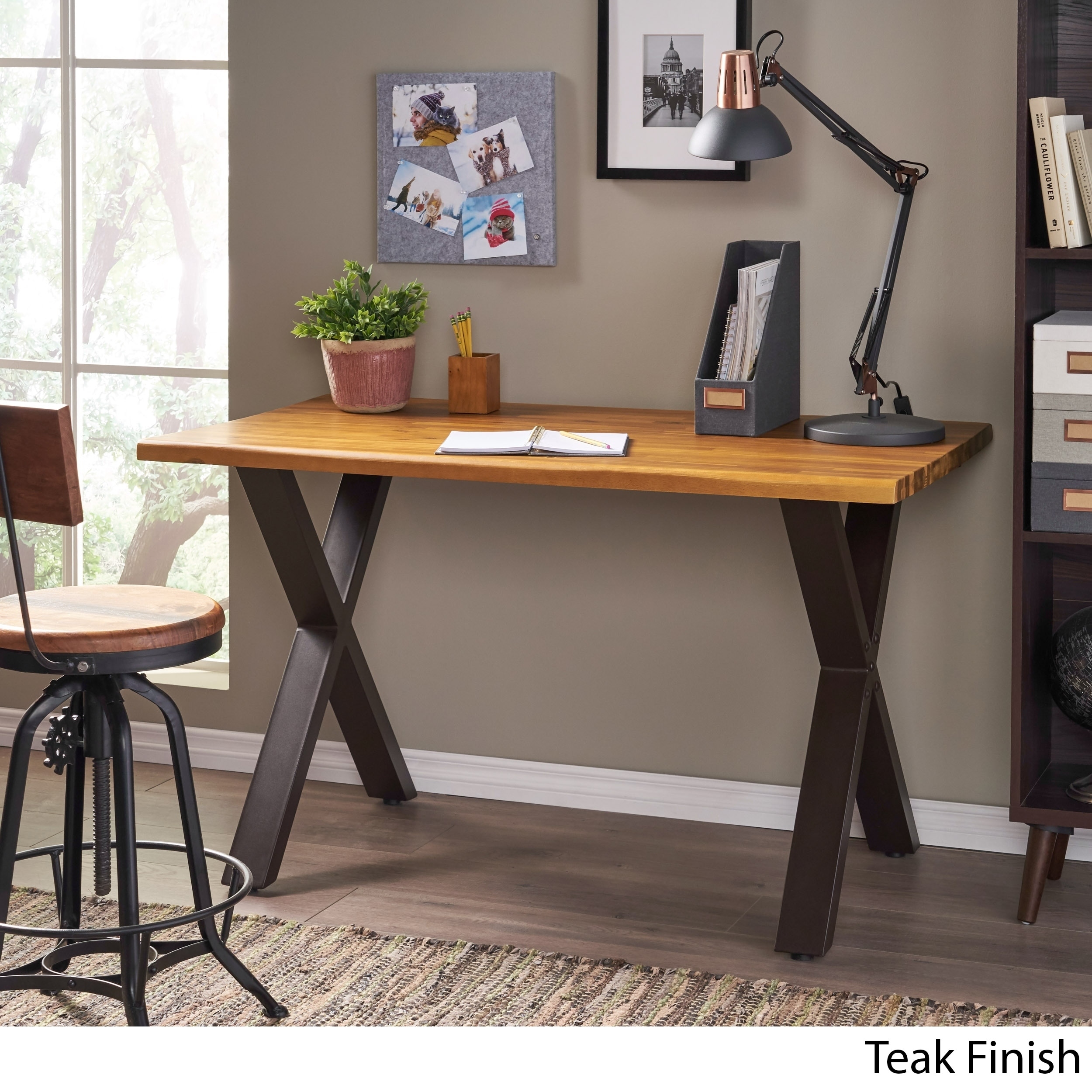 Shop Jedidiah Acacia Wood Computer Desk By Christopher Knight Home