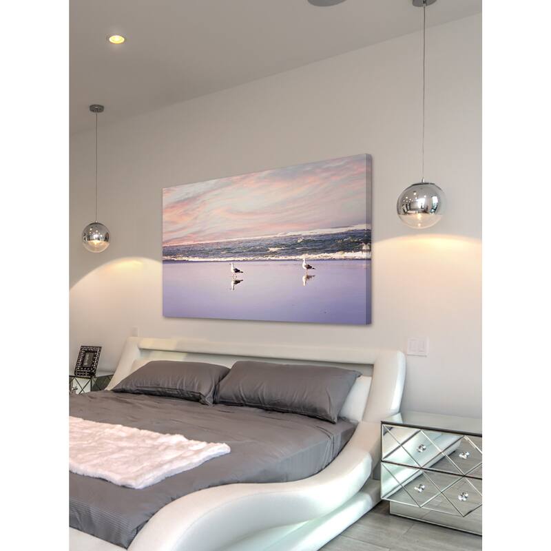 Marmont Hill - '2 Seagulls' by Sylvia Cook Painting Print on Canvas - Multi-Color