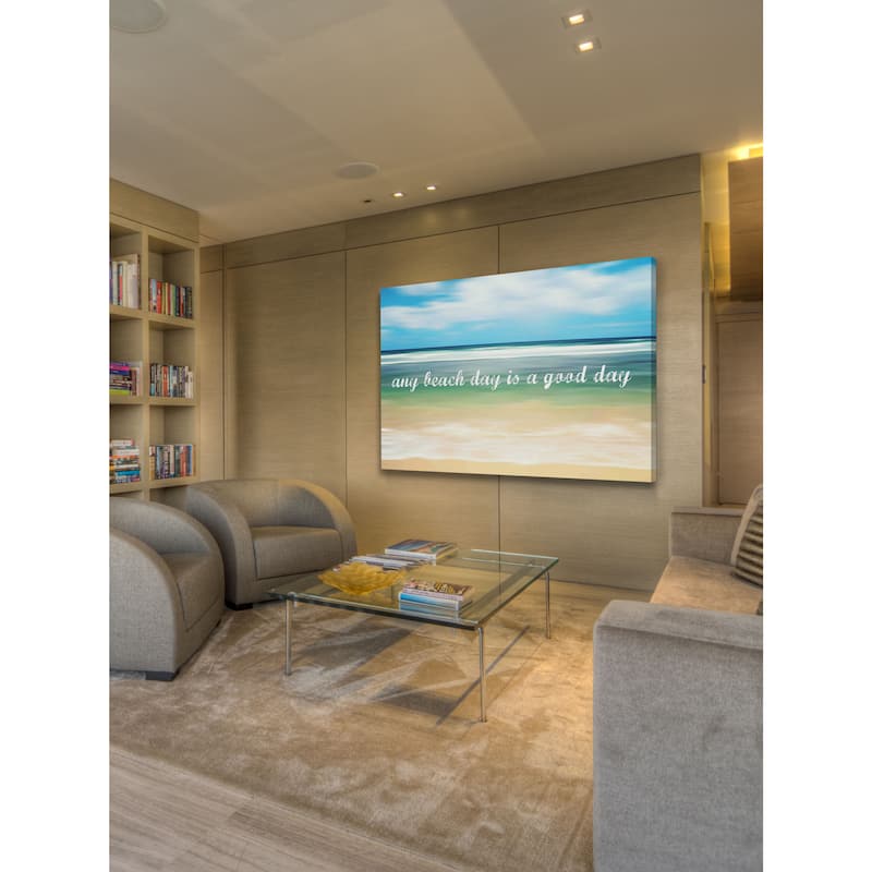 Marmont Hill - 'Any Beach Day' by Sylvia Cook Painting Print on Canvas - Multi-Color