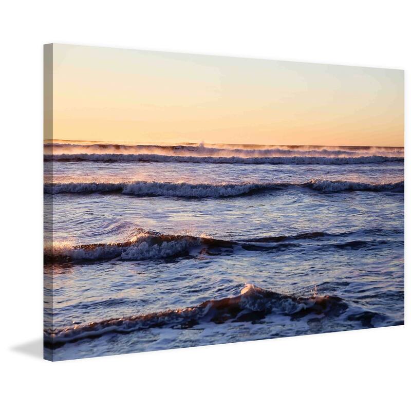 Marmont Hill - 'Winter Ocean' by Sylvia Cook Painting Print on Canvas - Multi-Color