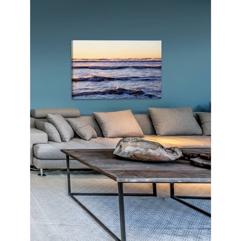 Marmont Hill - 'Winter Ocean' by Sylvia Cook Painting Print on Canvas - Multi-Color