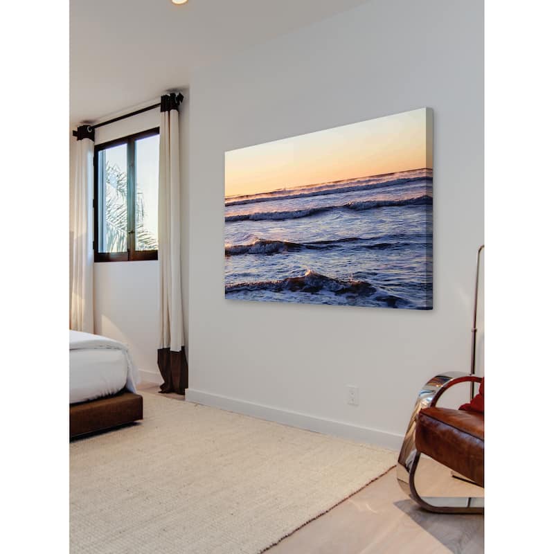 Marmont Hill - 'Winter Ocean' by Sylvia Cook Painting Print on Canvas - Multi-Color
