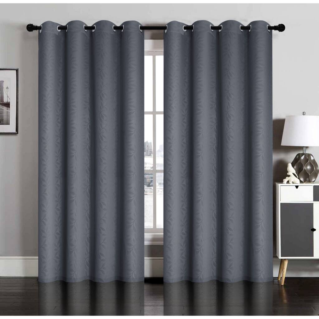 Susan Blackout Embossed Grommet Curtain Panel Pair