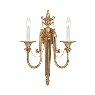 Traditional 2-light Olde Brass Wall Sconce