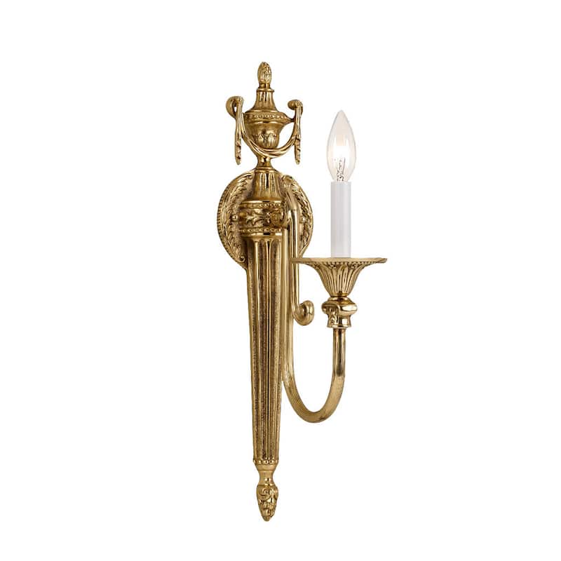 Traditional 1-light Olde Brass Wall Sconce