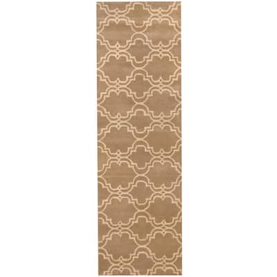 Handmade Tibetan Wool Runner (India) - 2'7 x 10'