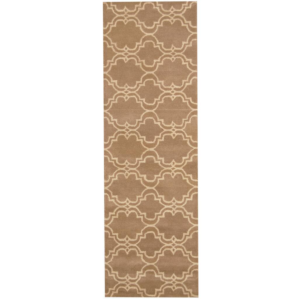 Handmade Tibetan Wool Runner (India) - 2'6 x 8'