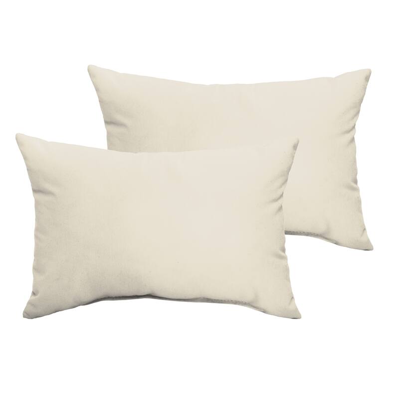 Sorra Home Sloane Ivory 13 x 20-inch Indoor/ Outdoor Knife Edge Pillow Set