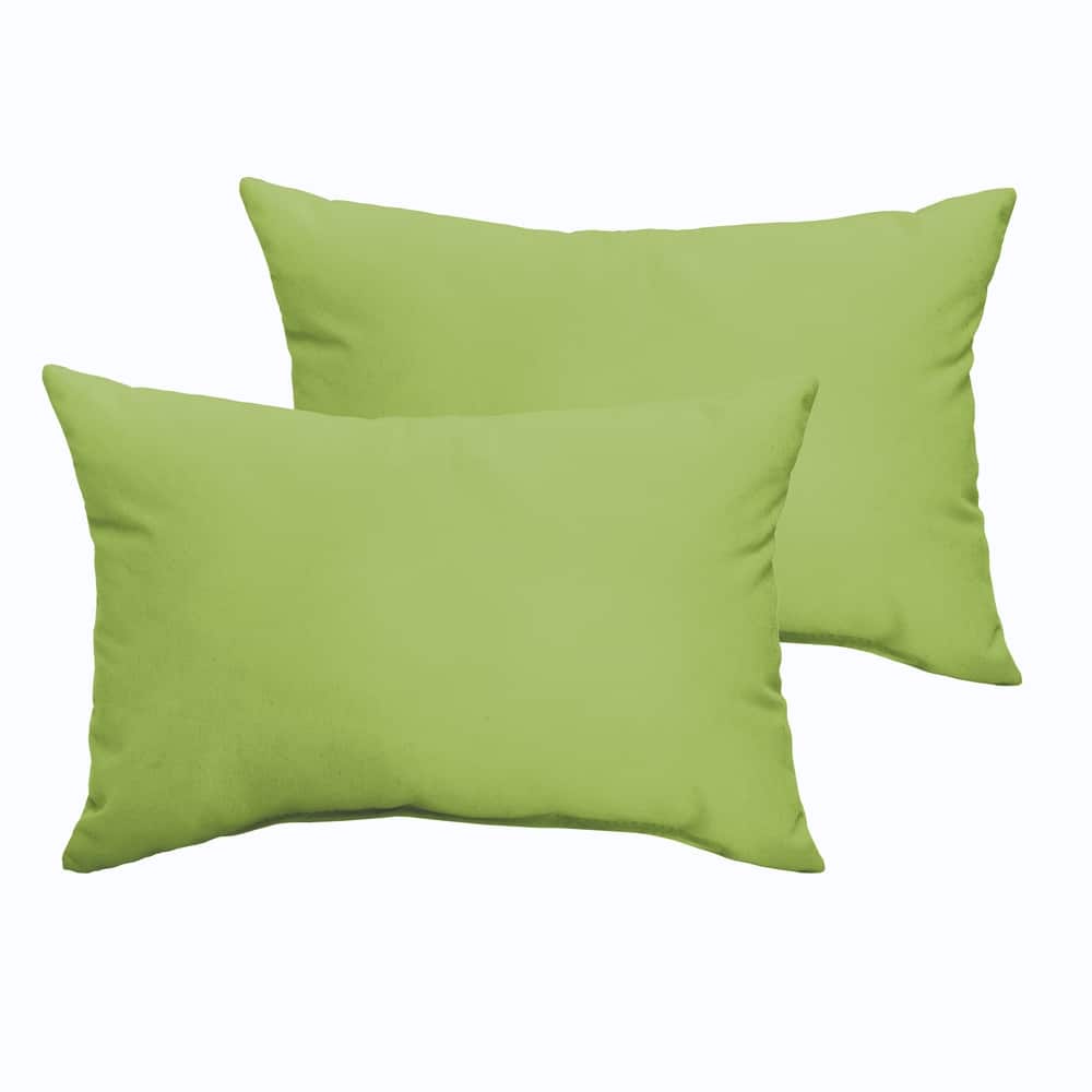 Sorra Home Sloane Apple Green Indoor/ Outdoor Knife Edge Pillow Set