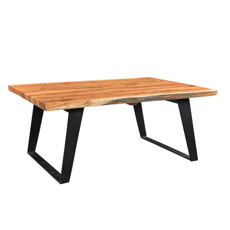 Handmade Solid Wood Live Edge Coffee Table (India) - 31" x 45" x 16"