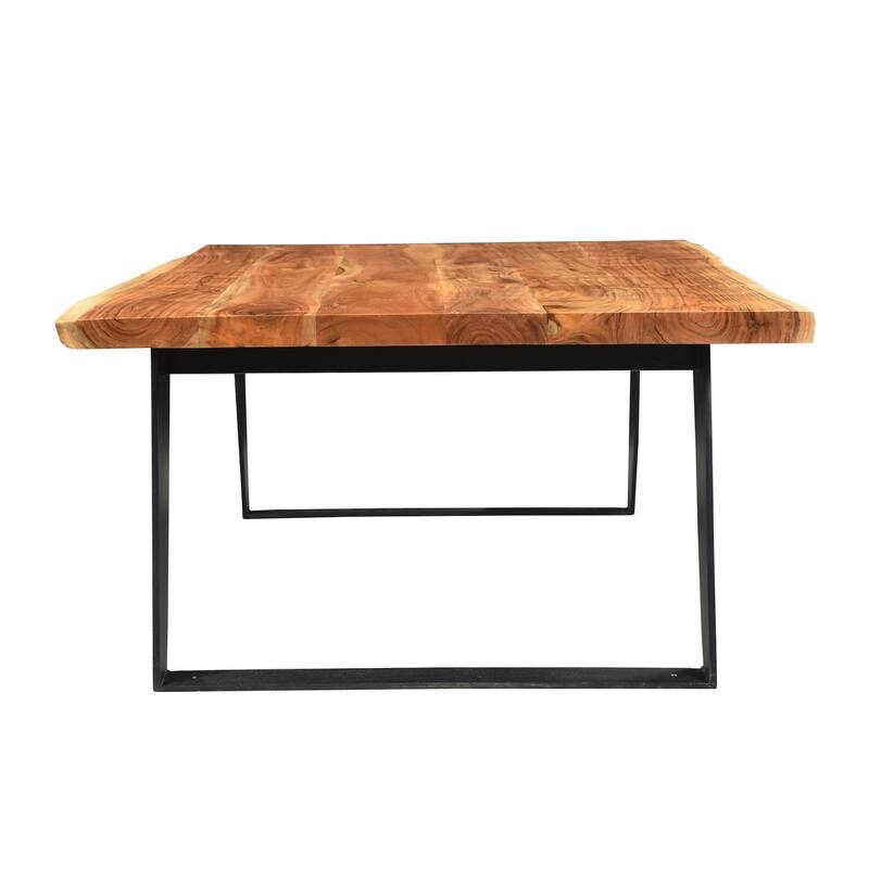 Handmade Solid Wood Live Edge Coffee Table (India) - 31" x 45" x 16"