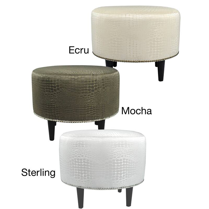 MJL Furniture Sophia Tillie Round Upholstered Ottoman