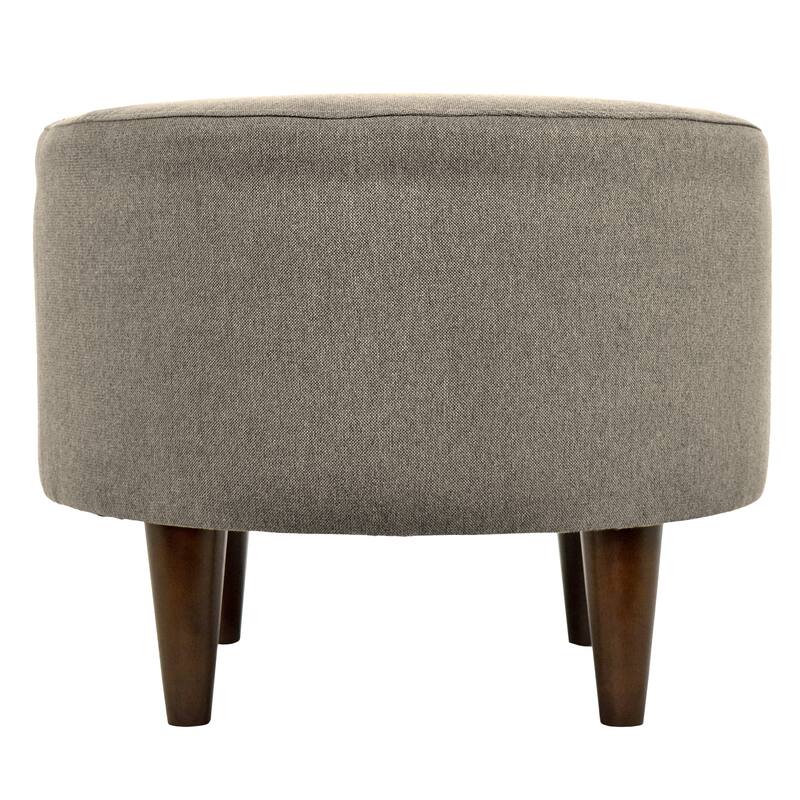 MJL Furniture Sophia Dawson 7 Round Upholstered Ottoman - Khaki