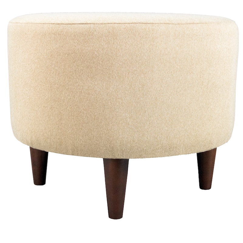 MJL Furniture Sophia Dawson 7 Round Upholstered Ottoman - Tan