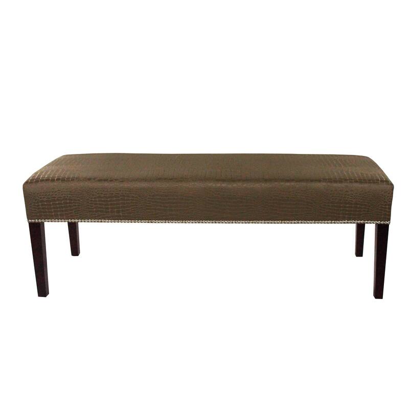 MJL Furniture Roxanne Tillie Nail Trim Upholstered Long Bench