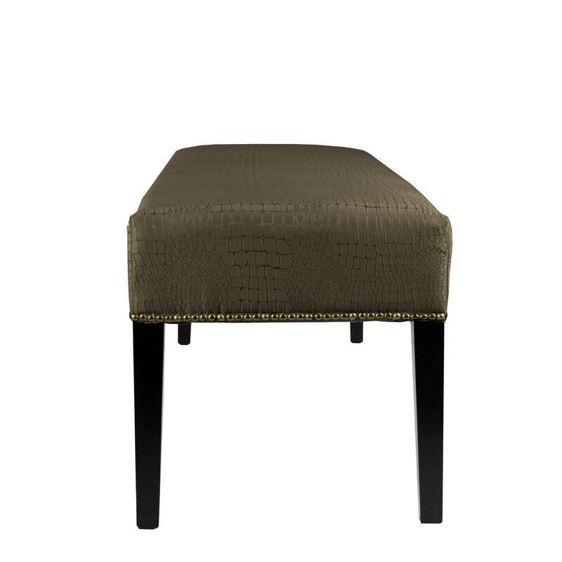 MJL Furniture Roxanne Tillie Nail Trim Upholstered Long Bench