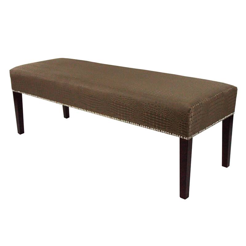 MJL Furniture Roxanne Tillie Nail Trim Upholstered Long Bench